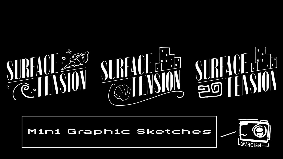 l4c1enn's tweet photo. Yellow I made the logo for SURFACE TENSION !! wow!! heres the process done in 2 days :)

Also feel free to use the logo lol for whatever u need it for hohohoho (3rd png ) #surfacetensiontwt https://t.co/Z9f96SCdBl