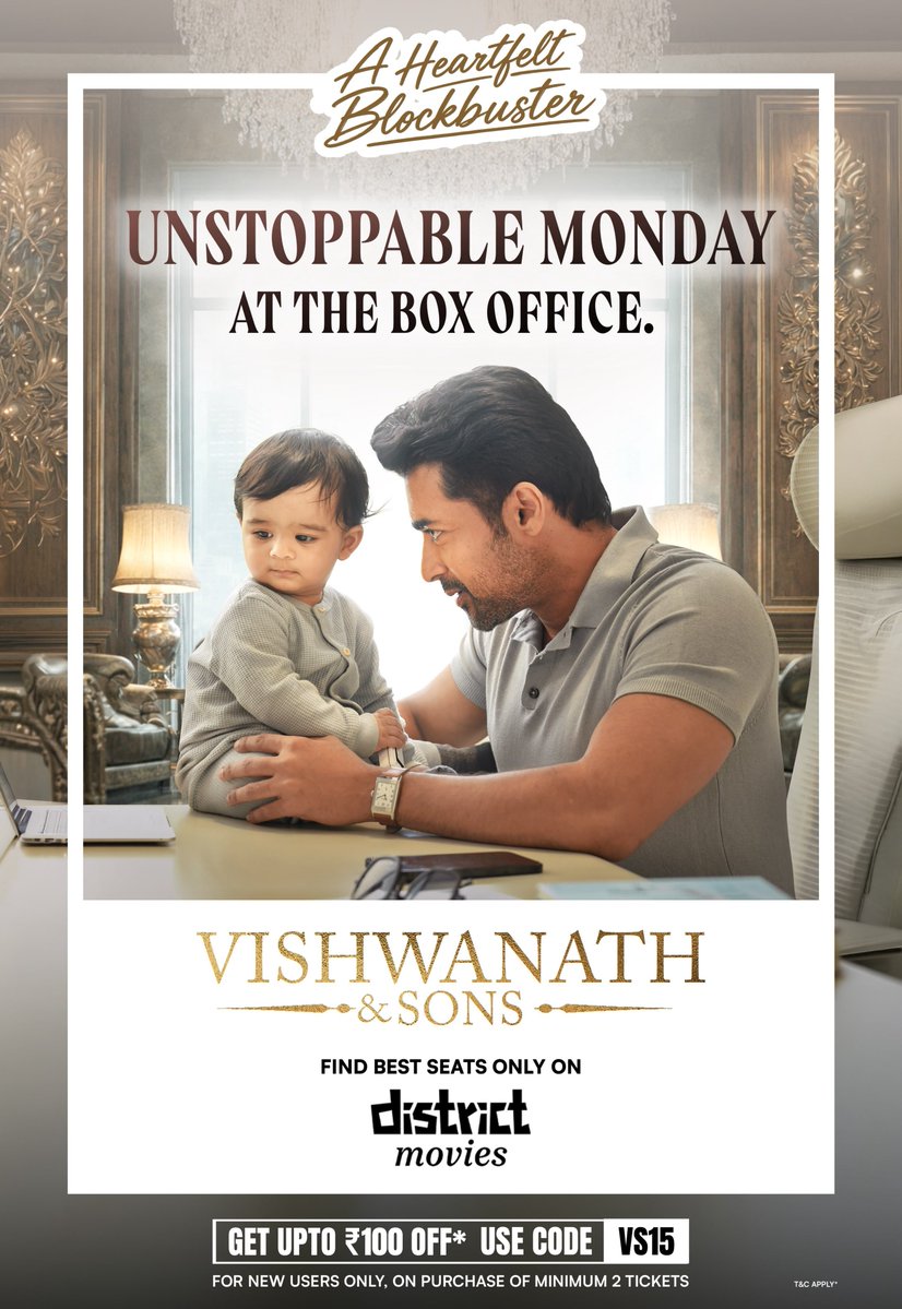 telugulyrics999's tweet photo. What a beautiful start for a Monday #VishwanathAndSons 

https://t.co/OVUBG2LkAp

FAMILIES, SMILES &amp; LOVE 🫶🏻

#BlockbusterVAS
#BlockbusterVishwanathAndSons https://t.co/8f7q2srylz