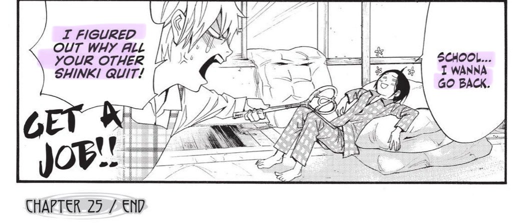 IsraaAlhamdan's tweet photo. Rereading chapter 25:

He really did everything in short time 🤣

In anime they hung him upside down but here so funny he back to say that! 🤭

#noragami #ノラガミ https://t.co/x8WRnOQGMe