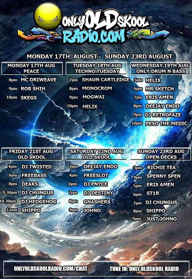 OnlyOldskool's tweet photo. Anuva week packed with wicked choons from our TOP resident and guest DJs. give us a shout if you fancy playing for us!
https://t.co/cD9LeK356Y https://t.co/19K8V52D1c