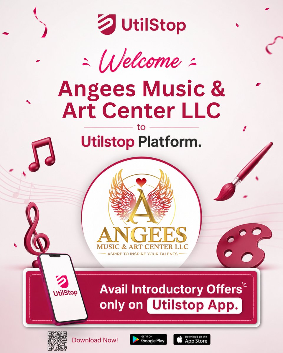 utilstop's tweet photo. 🎵 Creativity deserves a stage, and convenience deserves UtilStop! ✨
A warm welcome to Agnees Music & Art Center LLC — now part of the UtilStop platform. ❤️
Discover introductory offers exclusively on the UtilStop App and experience services made simpler.
#UtilStop #UAE https://t.co/VpiJ1xSmxG