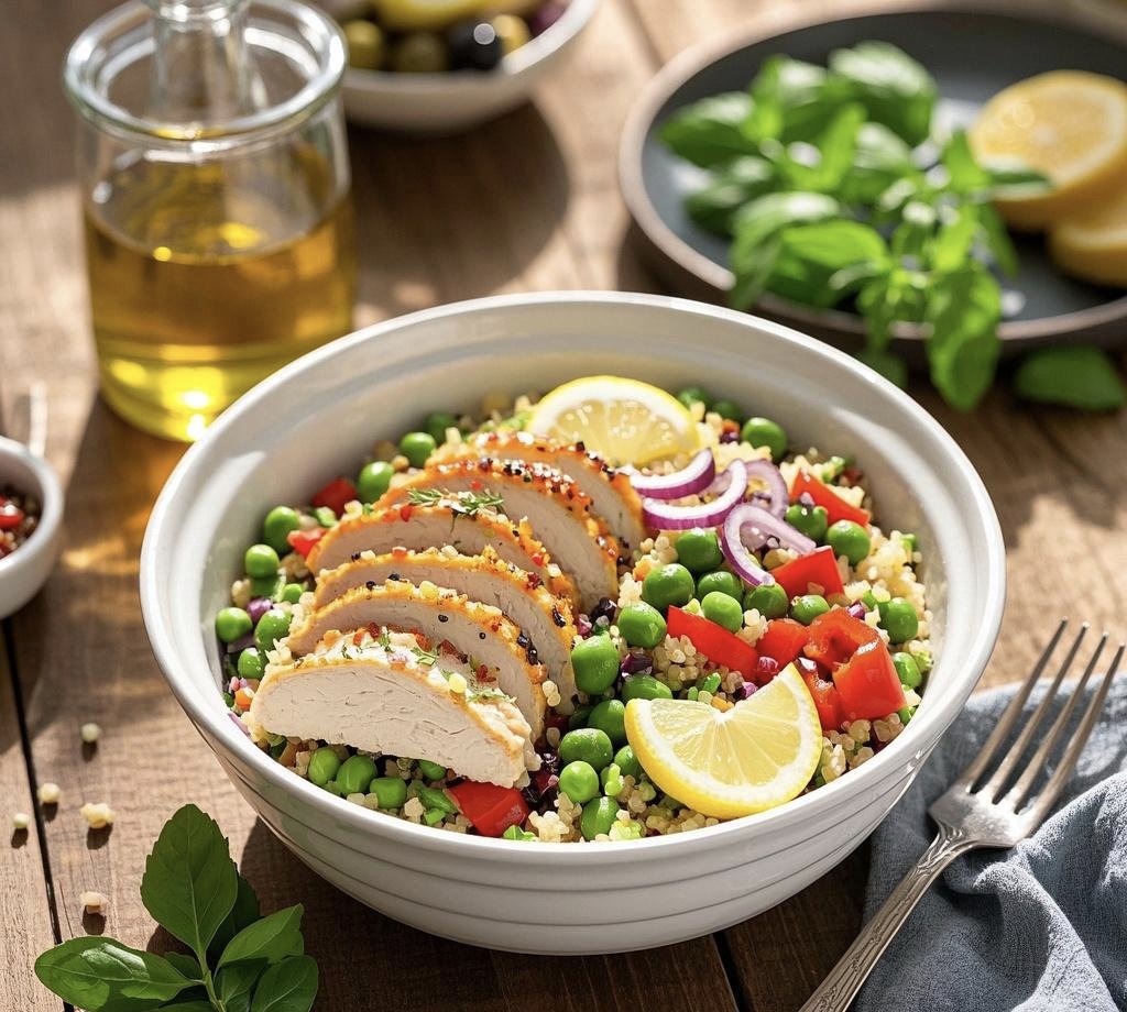 bb_guerin's tweet photo. [Post-workout fuel that hits different! Grilled chicken breast + quinoa + roasted broccoli, low-cal but super satisfying. No deprivation, just clean eats for your fitness goals  #HealthyEats #FitFood] https://t.co/9vbQg7JK9E