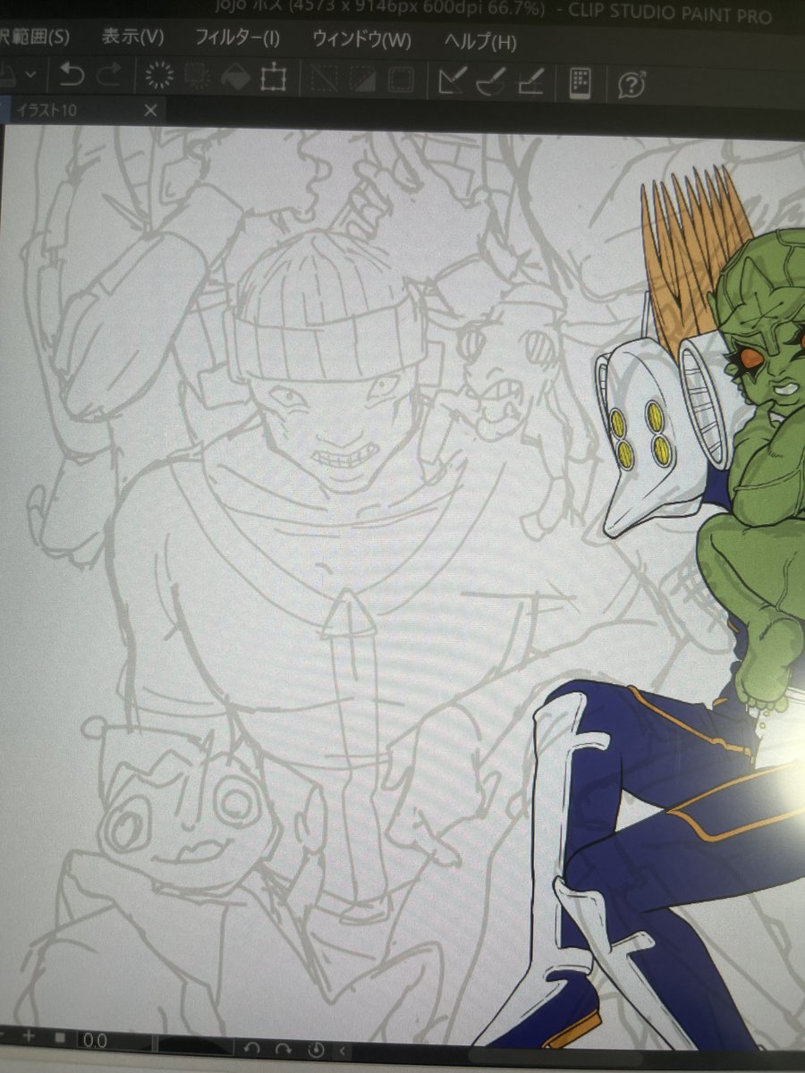 na__jojo_'s tweet photo. @ARUG0 ウンガロのスタンド、どう描こうか迷った結果これなんですよね🤔左にスペースがあるので追加しておきますね！🥰 https://t.co/48NHQgSs1N