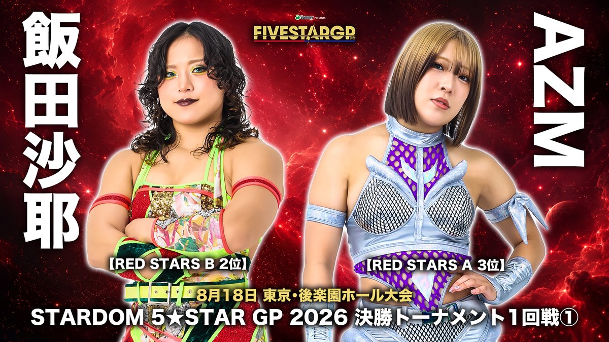 wwr_stardom's tweet photo. 🔥🔥🔥🔥🔥🔥
緊　急　決　定 ‼
🔥🔥🔥🔥🔥🔥

📺明日の8月18日(火)後楽園ホール大会の全試合Youtube無料配信が緊急決定‼

メインch ＆ GLOBAL ch同時生配信！

🏆5★STAR GP2026決勝トーナメント1回戦＆2回戦
✨是非ご視聴ください‼️

🛎18:30試合開始

🔻詳しくはこちら
https://t.co/1s0XW0d6s1 https://t.co/mmKAiuPbDw
