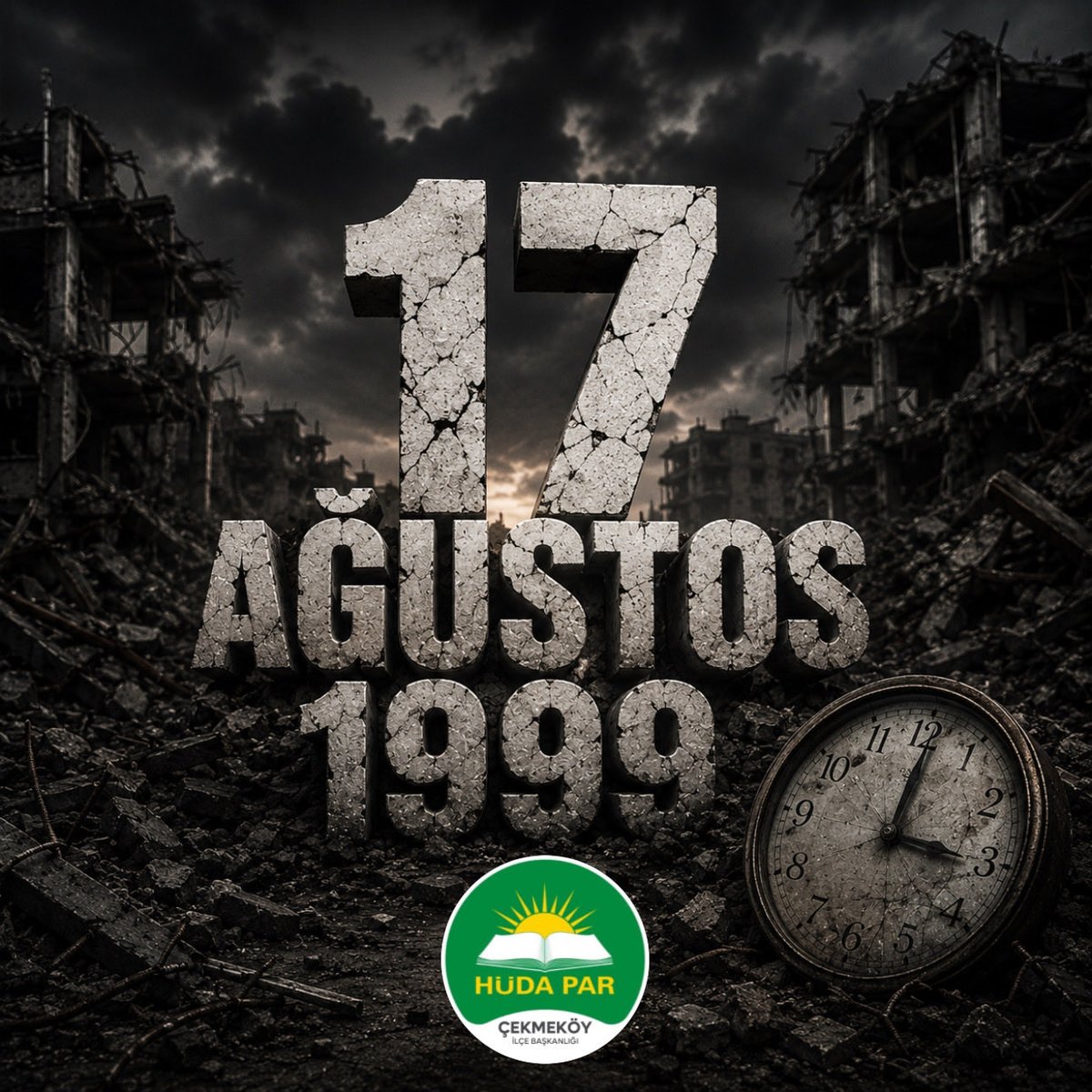 HudaparCkmekoy's tweet photo. 17 Ağustos 1999…
Saat 03.02’de yaşanan büyük deprem, milletimizin hafızasında derin ve silinmez bir acı bıraktı.
Marmara Depremi’nde hayatını kaybeden vatandaşlarımızı rahmetle anıyor, yakınlarına sabır diliyoruz.
Aradan geçen yıllara rağmen 17 Ağustos’un bize hatırlattığı sorumluluk açıktır: Depreme karşı hazırlıklı olmak bir tercih değil, zorunluluktur.
Unutmadık, unutmayacağız.
#17Ağustos1999