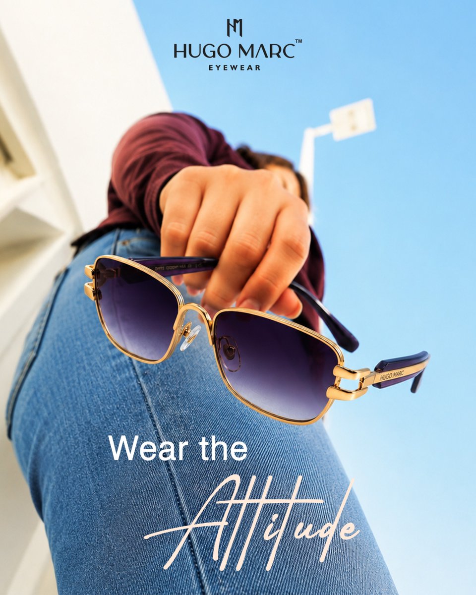Hugomarceyewear's tweet photo. Wear the Attitude. 🕶️

Bold design. Premium detailing. Effortless style.

Make every look a statement with Hugo Marc Eyewear.

🌐 https://t.co/svFvHQJU0O

#HugoMarc #PremiumEyewear #SunglassesStyle #shades #sillouties #SunglassesThatSuitsYou #BeTheTrendSetterNotTheFollower #Trend https://t.co/iSbwi0xTFV
