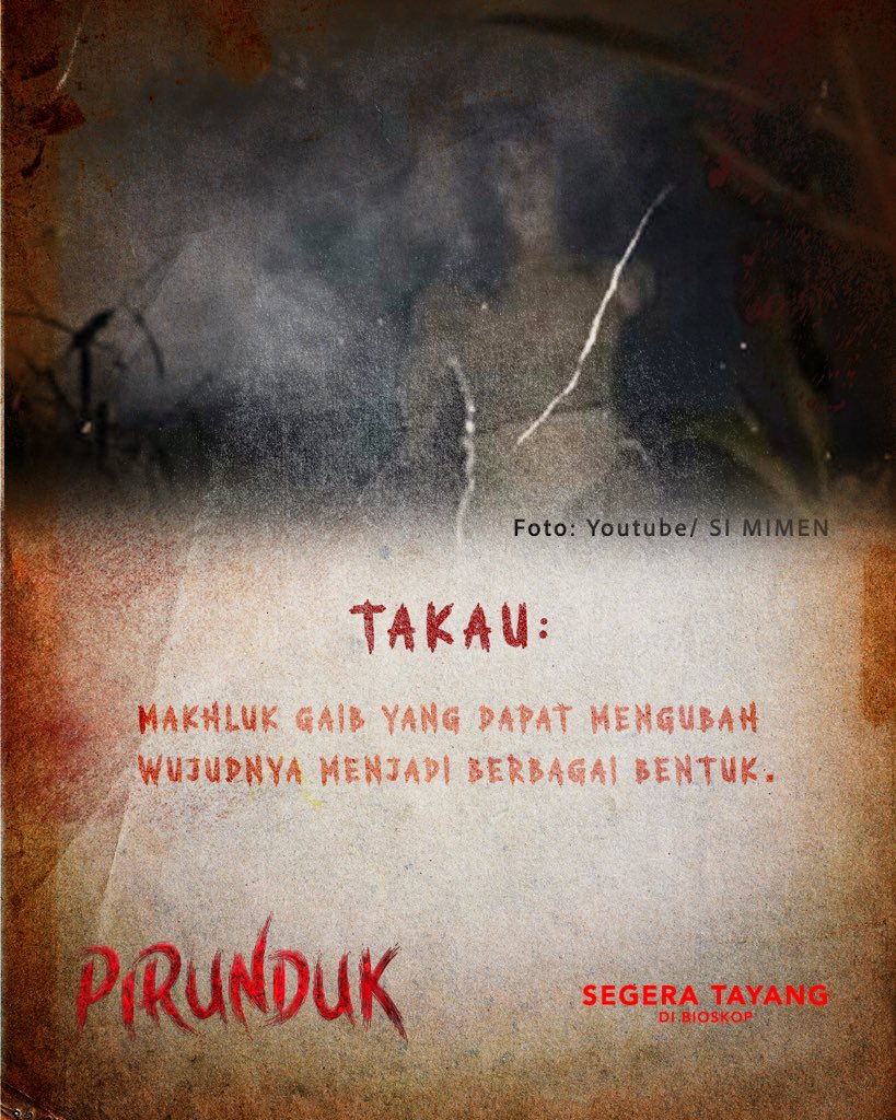 MDPictures's tweet photo. Urban legend Indonesia mana yang pian baru tau? Atau ada gak sih urban legend lainnya? Komen di bawah!π«΅πΌπ
FILM PIRUNDUK SEGERA DI BIOSKOP!
#FilmPirunduk
#Pirunduk
#Pichousefilms
#MDpictures https://t.co/etW2OoNriG