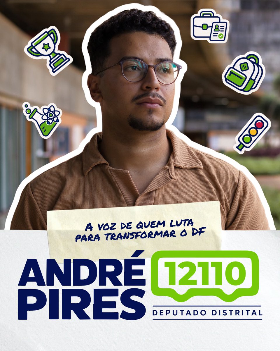 AndrePiresDF's tweet photo. E agora é oficial: estamos na pista! 🏃‍♂️💚💙

Vamos ocupar o debate público para falar do que realmente importa para o nosso futuro: 🌳 sustentabilidade e arborização, 🚌 mobilidade urbana e transporte público de qualidade, 🎓 mais oportunidades e políticas públicas para a nossa juventude.