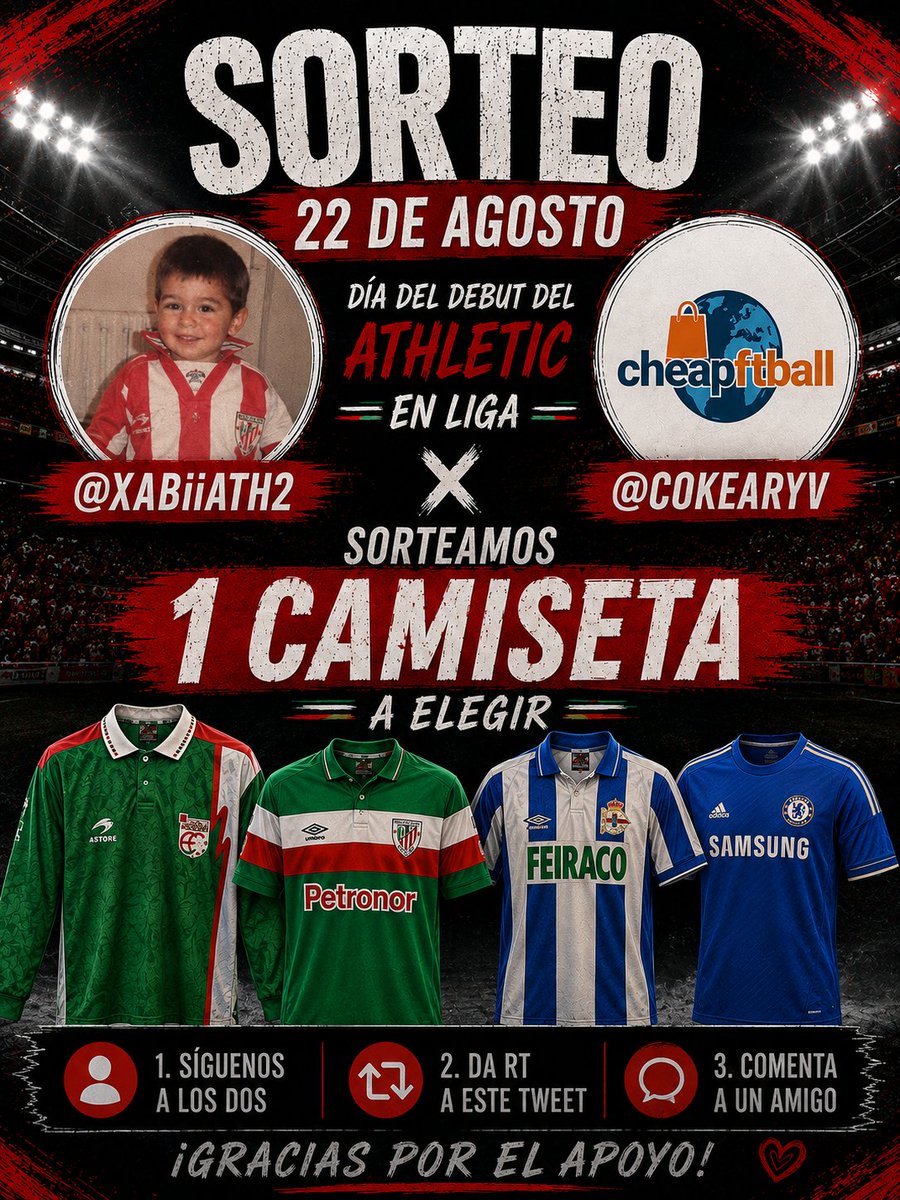 XabiiATH2's tweet photo. Twitter me quitó la cuenta y ya somos casi 400 en pocos días. Para daros las gracias, el 22 de agosto, debut del Athletic, sorteamos una camiseta con @Cokearyv .

Retro, Euskal Selekzioa, Premier, Athletic, Primera, Segunda y más.

Participa: seguidnos, RT y mencionad a un amigo. https://t.co/BZGVGQeRXk