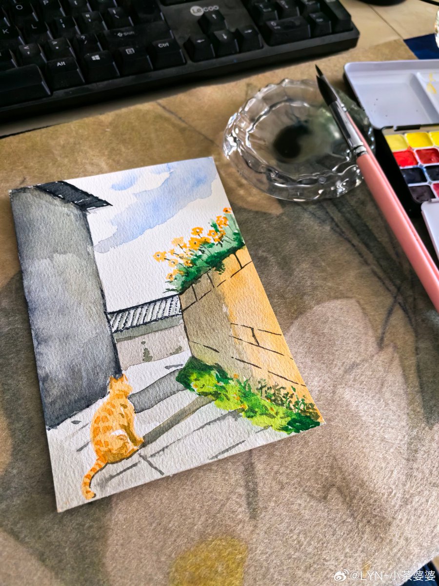 WilliamMacgf7's tweet photo. Experience the tactile joy of blending watercolor and ink on cold-pressed paper—each stroke tells a tiny, unscripted story. Pop into our pop-up studio this Sat, 10am-4pm, no prior art skills needed!， https://t.co/ydwl9MfihJ