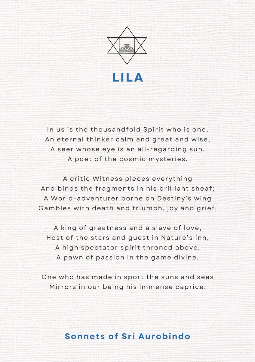 InevitableWord's tweet photo. Sonnets of Sri Aurobindo - Lila

#SriAurobindo #InevitableWord https://t.co/WfJp4zG9OO