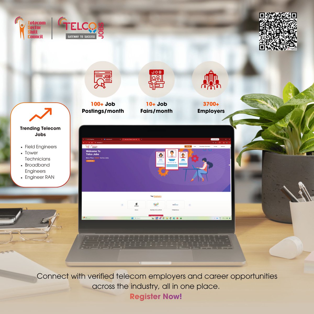 TSSCINDIA's tweet photo. Your skills can take you places. Find the opportunity that takes you there.

Register today:
https://t.co/W9yKV8RjON

#telcojobs #jobopportunities #jobsearch #careers #telecomjobs #hiring #employment #careeropportunities #jobseekers #indiajobs https://t.co/VQMmJonx0y