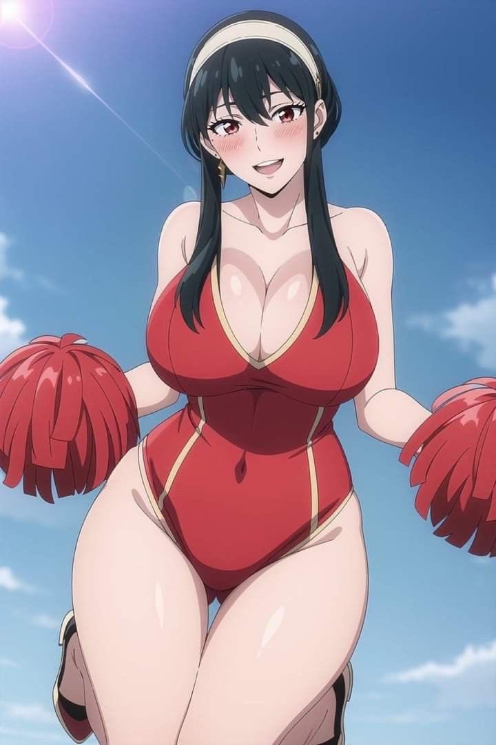 DominantMilfYor's tweet photo. Mama motivation for you all so lets go *Yor smiled as she shook her pom poms starting up a chant*

You got it
You, you, you got it
No matter what happens today
You can handle it
You can make it through the week
Mama loves you babies
You got it https://t.co/W9Elpd6lsI