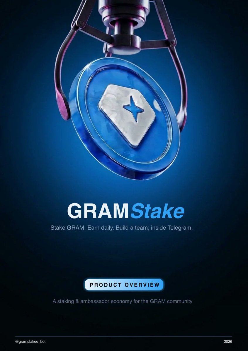 gram_stake's tweet photo. 📘 The GRAMStake Whitepaper is here.

Discover the vision behind a staking &amp; ambassador economy built for the GRAM community.

Stake $GRAM. Earn daily. Build a team.

This is more than staking. It’s the foundation of the GRAMStake ecosystem. 💎

#GRAMStake #GRAM https://t.co/gpqF1S2kvC