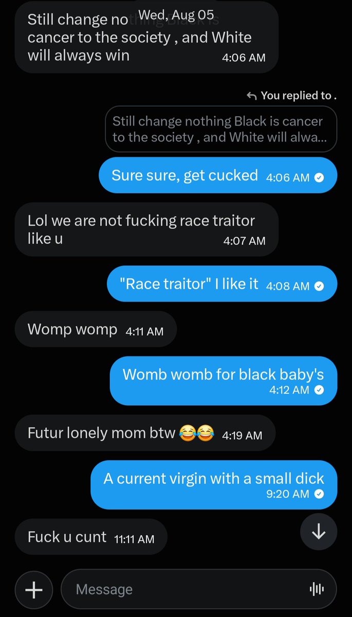BlackIsBetterX's tweet photo. Did i need to say something?

#BBC #BNWO #WhiteGenocide #Cuck #Cuckold #WhiteSister #WhiteMom #Goon #Gooning https://t.co/ei6WBxTLSV
