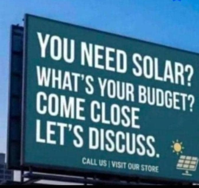 BarryComra65837's tweet photo. Go Solar @Remotesolar
Avoid unnecessary generator noise. 
#cleanenergy  #greenenergy
#reliableenergy  #sunshine
Dm us  +2347035318769 https://t.co/izSothF8yN