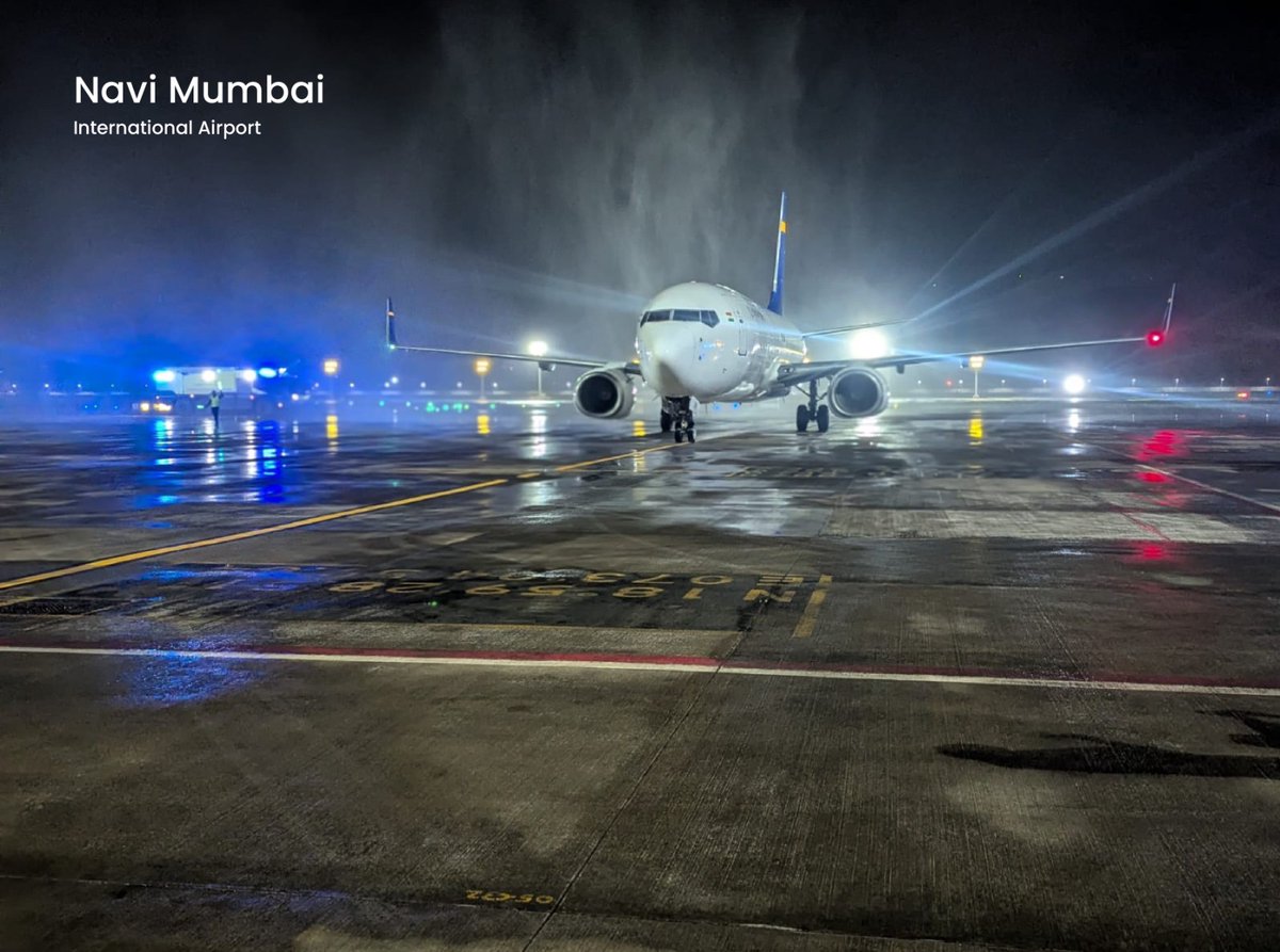 navimumairport's tweet photo. #NaviMumbaiInternationalAirport marked another milestone in its growing cargo operations as AFCOM Cargo commenced its scheduled freighter service between Dubai World Central (DWC) and #NMIA on 16 August 2026.

The inaugural B737F freighter arrived at NMIA with the new service introducing three weekly flights and 20 tonnes of cargo capacity per flight, strengthening connectivity along the key India–West Asia trade corridor.

The launch also enhanced access to onward global markets through Dubai, further reinforcing #NMIA’s growing role as a strategic air cargo gateway for the MMR region and western India.

#AFCOMCargo #AirCargo #CargoConnectivity