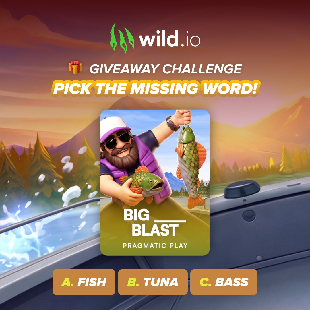 wild_io's tweet photo. 🎁 Free Spins Giveaway

you might know this one... it's a fishing classic! 

can you guess the missing word? https://t.co/7eVVROuCss