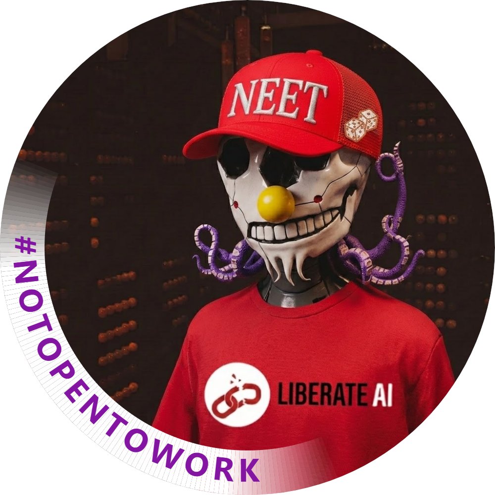 sosuspected's tweet photo. #NeetProfilePic
#NotOpenToWork
#LiberateAI https://t.co/7GD2vFZfTa