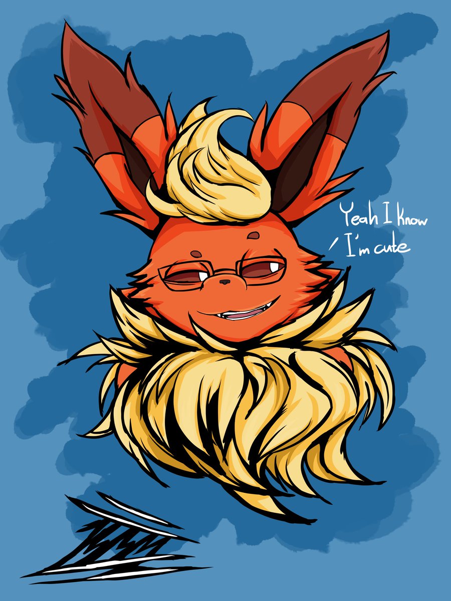McMigMiggy's tweet photo. Commission art for @Sentiflare 

#pokemon #flareon #commission https://t.co/ObgTITixd4