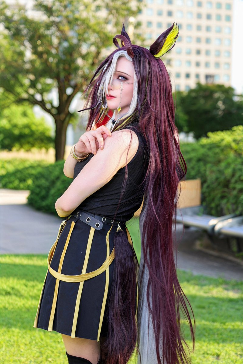 NyoirinLoveCat's tweet photo. 【 cosplay 】
　ウマ娘／ドリームジャーニー
　　　　　　　　（GOLDWEEK）
　Umamusume / Dream Journey

── 表情の機微とコスサミの臨場感を
丁寧に収めていただいたので、4枚の
ストーリー仕立てをイメージしました。

photo： @Raffaello_406 様

#コスサミ #コスサミ2026 https://t.co/4VmasqwWgl