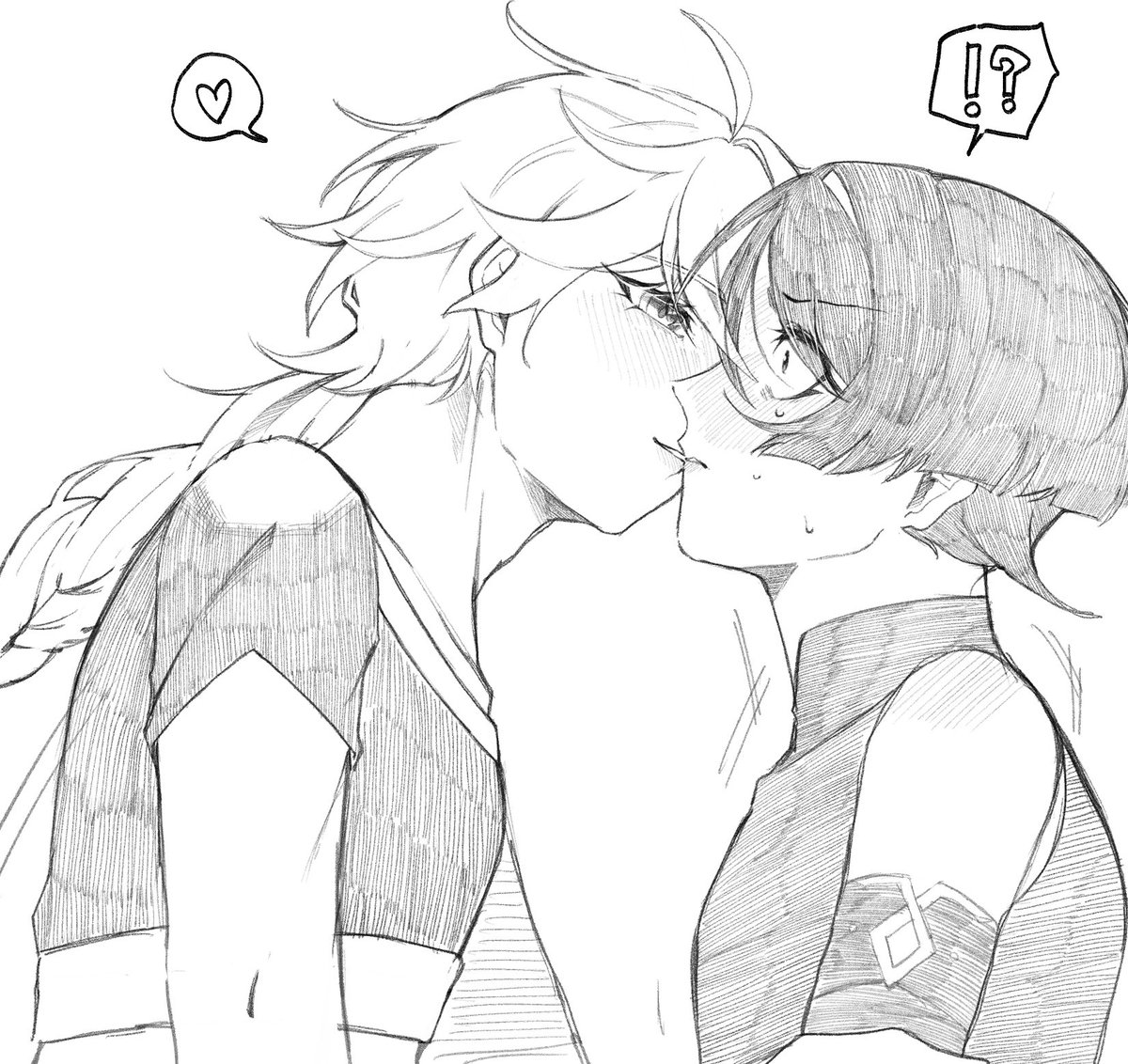inferiority_as's tweet photo. キス  #aescara https://t.co/IRUwya7tlc