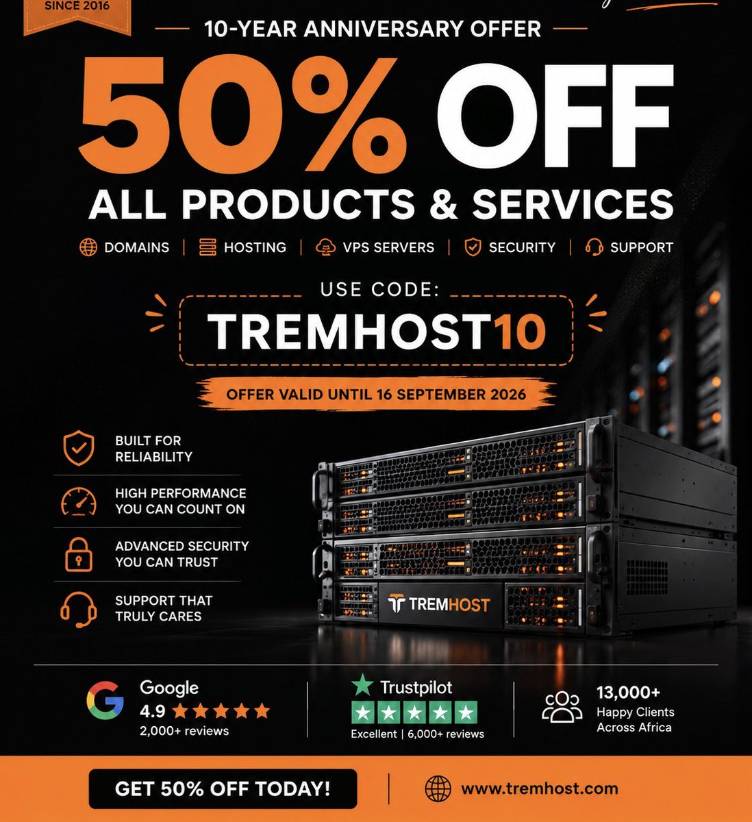 tremhost's tweet photo. https://t.co/BZAGApVual site wide promotion! Celebrate with us! https://t.co/jkWokaxby4