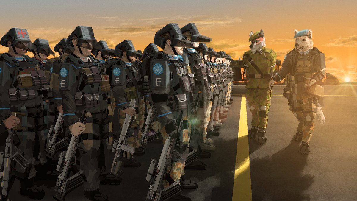 JayK_AND's tweet photo. Created just months after the Eckzahn Invasion of Earth, the Earth Defense Army is an auxiliary army or a “Hlifa” (Defense army) under overall Eckzahn military command structure. Only answering to the newly formed United Earth Government. https://t.co/6FnWUFfvPY