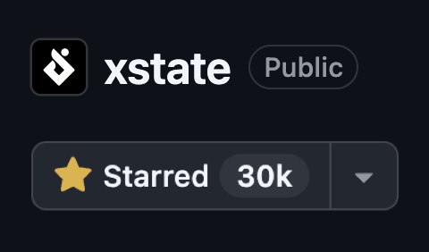DavidKPiano's tweet photo. When I first started XState, I wasn't sure how many devs would find state machines/statecharts useful, or even interesting.

Today it reached 30,000 stars 🌟

XState v6 and much more coming soon. https://t.co/48IGFBKCfj