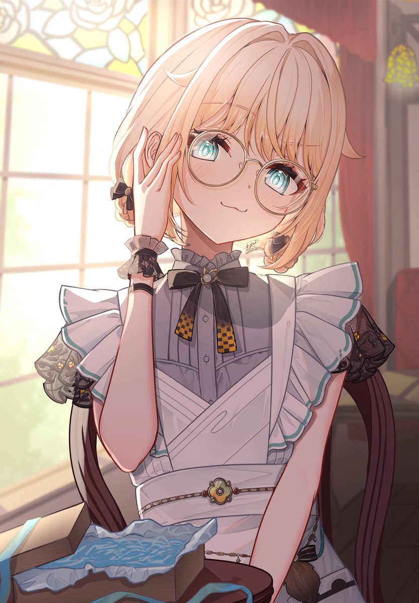 yue_zuixiao's tweet photo. 眼鏡ござちゃんかな👓🍃
#いろはにも絵を https://t.co/h6HXifBVua