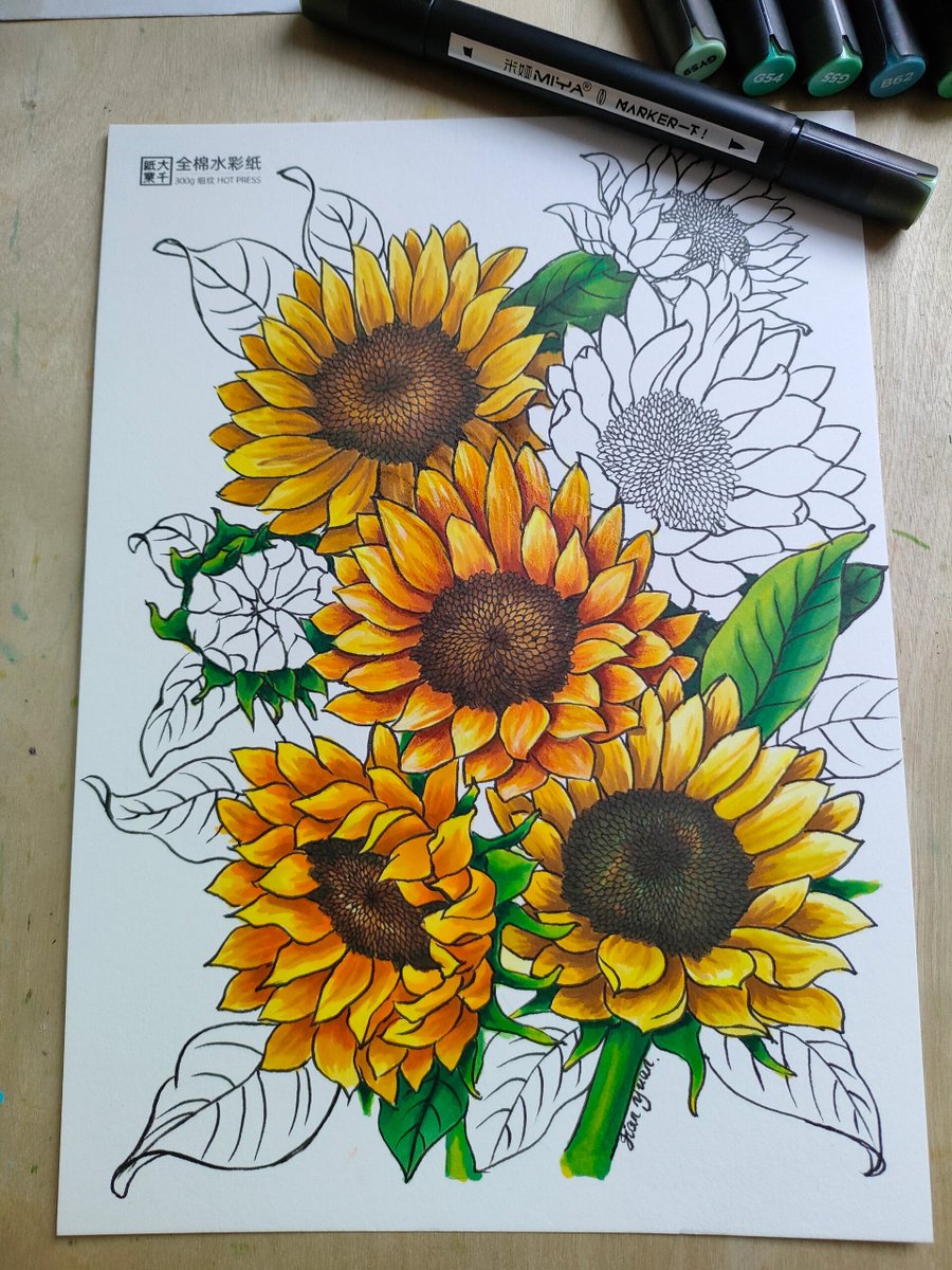 HiasOber's tweet photo. Just finished customizing my old denim jacket with hand-painted sunflowers u0026 fabric markers—way cheaper than buying new, and so personal! Who else’s up for a DIY thrift flip this weekend ， https://t.co/sjtArtuyvh