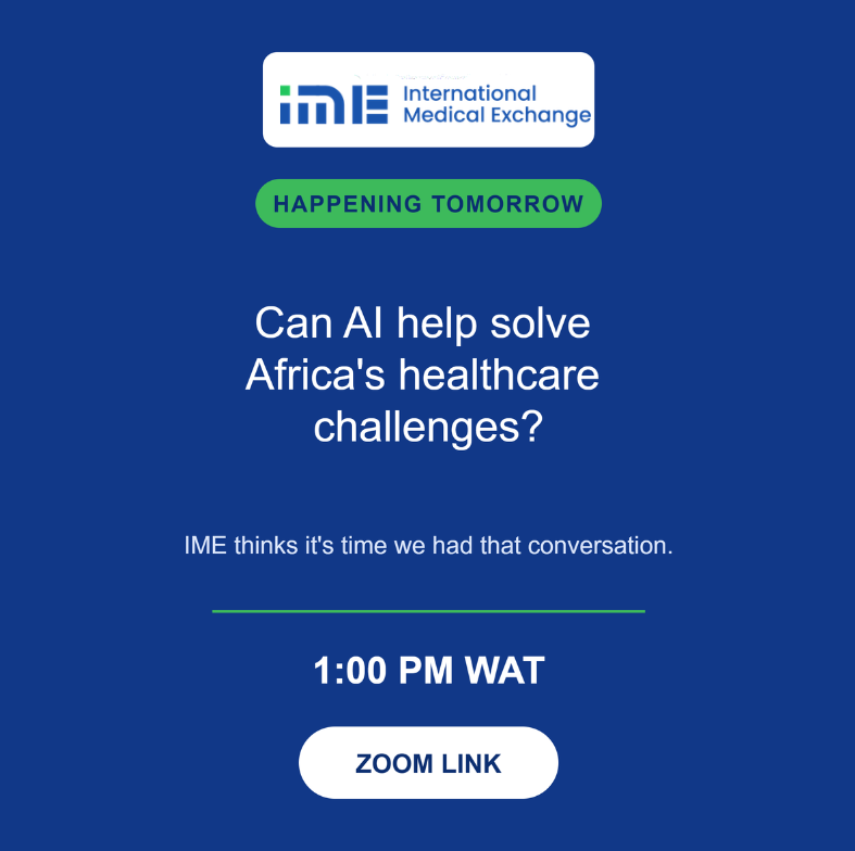 Healthbook_App's tweet photo. 🚨 TOMORROW, 18 AUGUST 2026!🌍

Join industry experts for “Digitization for Health in Africa” as we explore how AI can advance health equity &amp; universal health coverage across Africa.

Haven’t registered? It’s not too late!⏰
Time: 1:00 PM WAT

🔗Register: https://t.co/ymOIEehJwl https://t.co/GZCQk98cI9