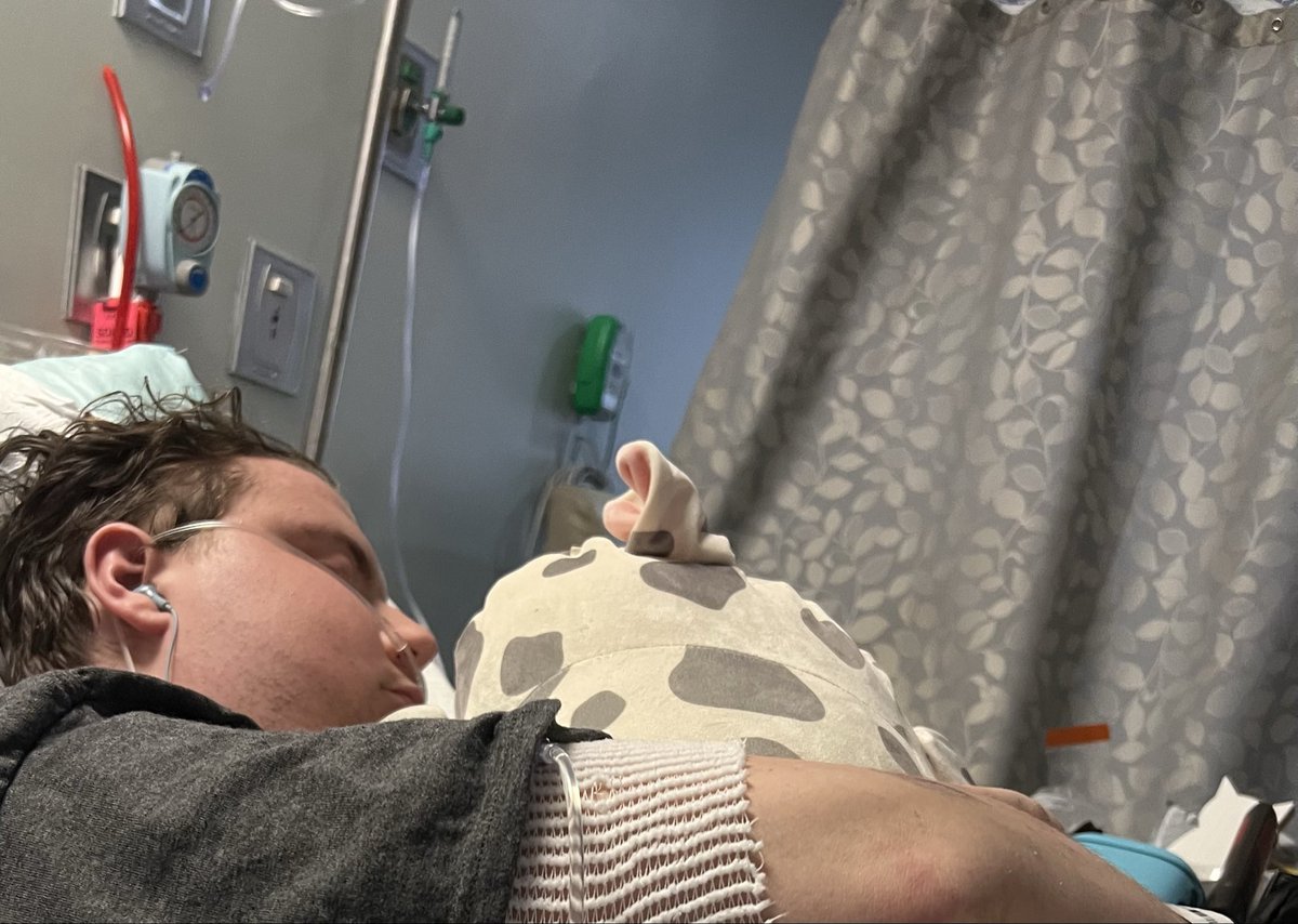 Amothersanthem's tweet photo. Cody’s C-19 vaccine injury is beyond terminal now- Please help if you can- help me stay at his side as Cody will not live without the extreme efforts being worked on to get his immune system reset. This cannot be done in Japan, that is not the right therapy for him, for him- Cody needs CAR-T therapy which the politicians and hospitals are working on for him now. 

Please help if you can- 90 days in hospitals this year. Now he needs to be transferred to an even more specialized hospital where Cody can get “compassionate use” CAR-T therapy to reset his immune system. I will post a video as soon as I can. Please help if you can. 

We are 2.5 hours away from home
And now need to prepare to have Cody transferred where he can get this off-label treatment to save his life. I- his mother has been staying at his side without leaving the hospital or the hospitals for over 90 days. Dad stayed with Cody out of work without pay for over 90 days and he’s just gone back to work recently. We have a lot of catch-up to do in incredible amount of medical bills, but living expenses almost like being in a hotel for 90 days have been incredible. Please help us to stay by a side and help with co-pays please, and only if you can. 

Dad is coming on the weekends and I’m here full-time to watch over Cody and to help guide his care.  We can’t do this without help. This past five years of continuous care without government funding/help has financially devastated us.

We need your help to fight for Cody! 

Give send go link: 
https://t.co/HEherfC1qj