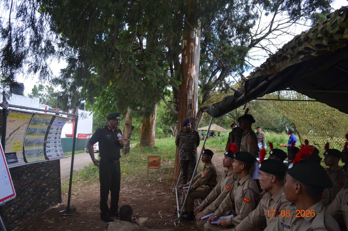GpShillong's tweet photo. Maj Gen Anurag Vij, ADG, NCC Dte NER today visited CATC 128 &amp; Service Shooting Practice camp 3 at Umroi Station. He reviewed the progress of firing of the Service Shooting Team. The ADG also witnessed the outdoor camp training activities being conducted in the CATC. @nccner https://t.co/jOEe2lKd6y