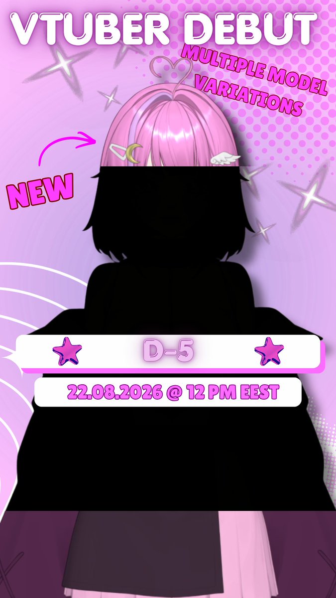 Edenityyy's tweet photo. 🩷V-TUBER DEBUT! 🩷
⭐️When? - 22.08.2026 @ 12 PM EEST
⭐️Where? - Twitch &amp; YouTube

ONLY 5 DAYS LEFT!!!! MAKE SURE TO FOLLOW TO NOT MISS OUT!!!

- DEBUT SCHEDULE DROPPING IN ONLY 2 DAYS!!!!
🌙Follow me EVERYWHERE🪽:
https://t.co/WrE3NHytz0 https://t.co/tKBlbIDZ5n