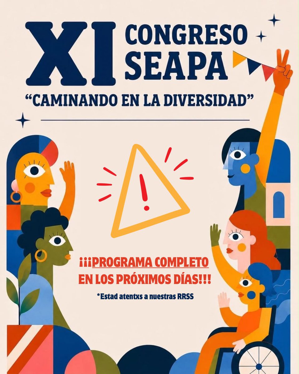 SEAPAenfermeria's tweet photo. ✨estad atentxs a nuestras RRSS, próximamente compartiremos el ¡¡programa completo!!
#seapa #xicongresoseapa #EFYC #atencionprimaria #enfermeria https://t.co/jU13Kuv7D4