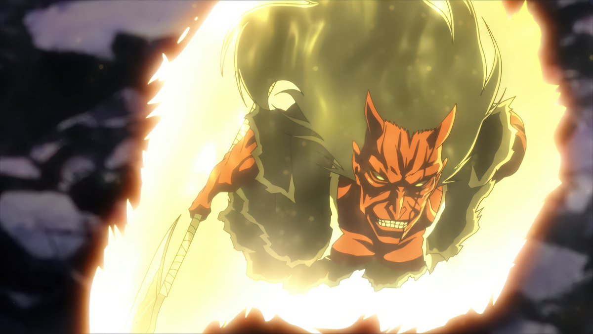 anhar_muchlis's tweet photo. "Sono chikara no namaewa ne? 
Bankai.. da yo "..............😬

#bankai #zaraki #kenpachi #bleach https://t.co/Mav0AEhrvG