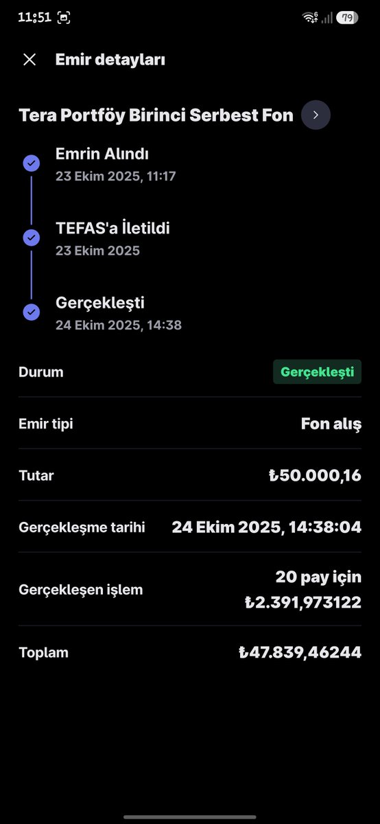 SdAnaliz's tweet photo. 23 Ekim 2025 tarihinde midas üzerinden #tly fonu almışım.

Tabi kisa bir kar görünce sattim o zamanlar hisseye ponzi felan diyorlardı.

Eğer o gün tereddüt etmeyip satmasaydim bugün paramın değeri 172.220₺ olacaktı.

Maalesef büyük balığı kaçırdım. https://t.co/5tP1AgNKMv