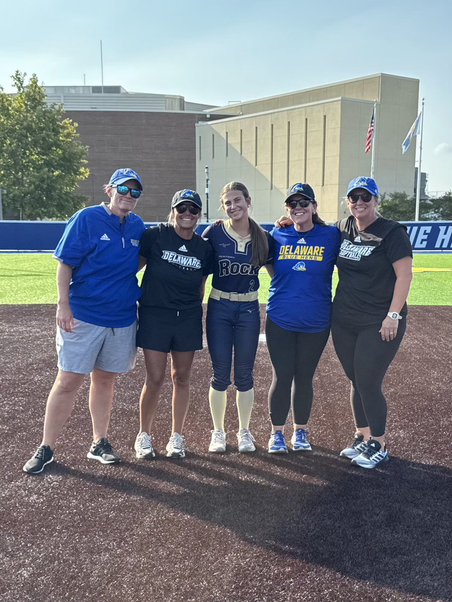 Gwen_Gizzi2029's tweet photo. Thank you so much to University of Delaware Softball for hosting such an amazing camp! I really enjoyed all of the instruction I received from Coach Steele, Coach Bellisari, &amp; Coach Moore, and especially the feedback from Coach Andrade! I can't wait to go back! 💙💛 https://t.co/eEIST0c9du