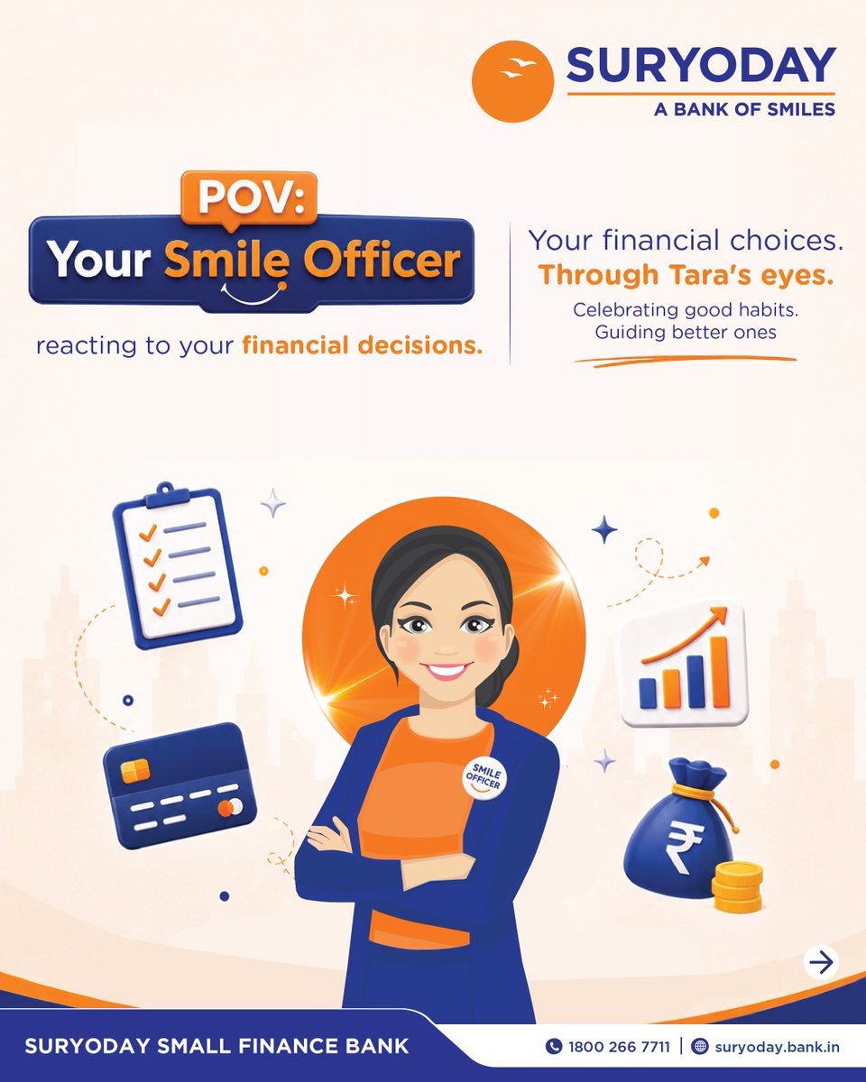 SuryodayBank's tweet photo. Smart financial choices begin with the right knowledge.
Explore the carousel to learn more.

#financialchoices #emi #financemanagement #financialdecisions #financialplanning #savings #loan #bankofsmiles #suryodaybank https://t.co/BuAKFa29Cy