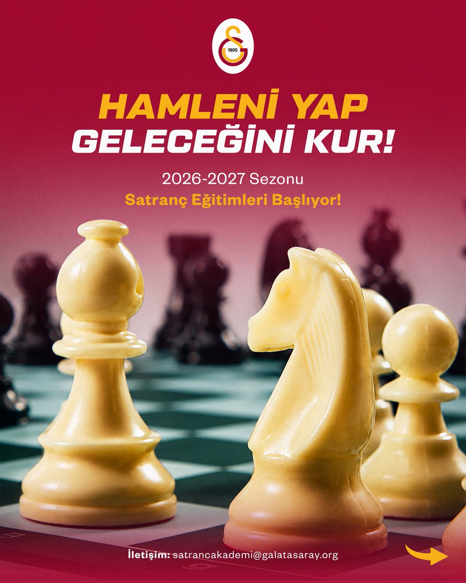 GSSatranc's tweet photo. 2026-2027 Sezonu Satranç Eğitimleri şubemizin yenilenen merkezi Kalamış’ta başlıyor

🔗 https://t.co/pfBEXEHYfV https://t.co/b25TR0RNMh