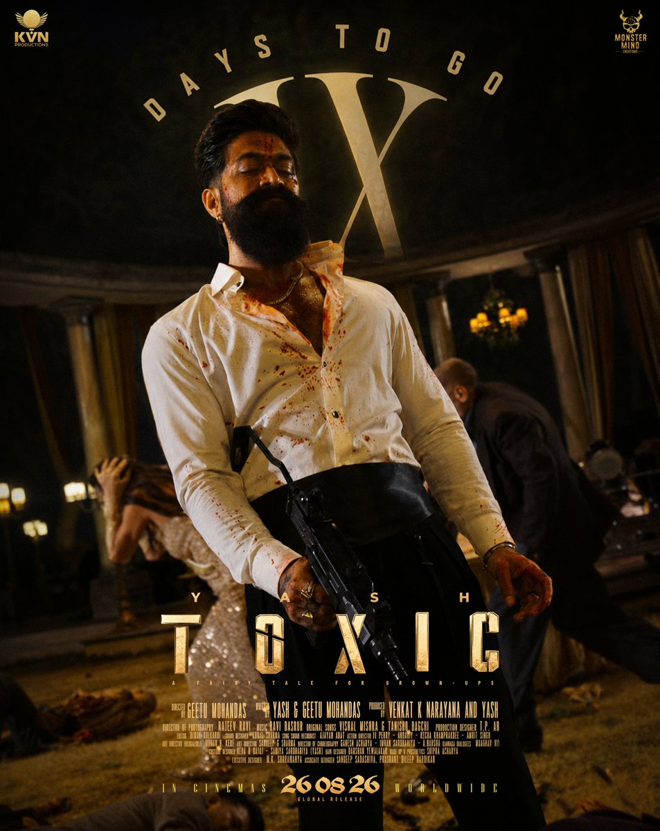 FilmFever8's tweet photo. The blood. The madness. The aura
TOXIC is coming to rewrite the history 🔥

9 Days to go 🔥 

#ToxicTheMovie� #Yash� 
@TheNameIsYash https://t.co/8NMqj7mAhl