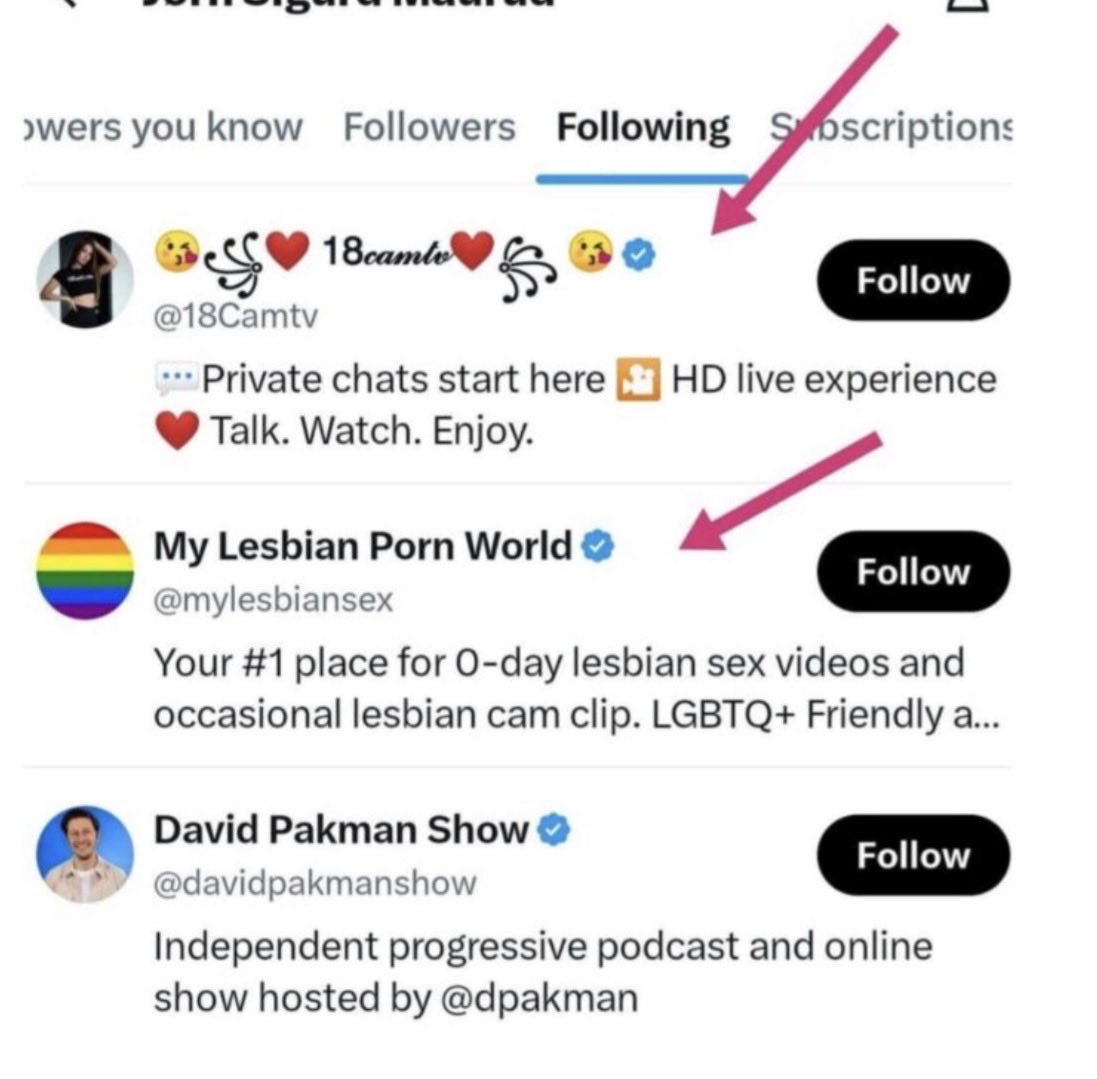 utbytteprinsen's tweet photo. Skal en ikke lenger kunne følge webcam-pornosider og My Lesbian Porn World på X….KUN fordi en har en betrodd offentlig stilling innen påtalemyndigheten i Norge?
Verden har blitt så woke…jeg #freser!!! https://t.co/aPIUIytmM9