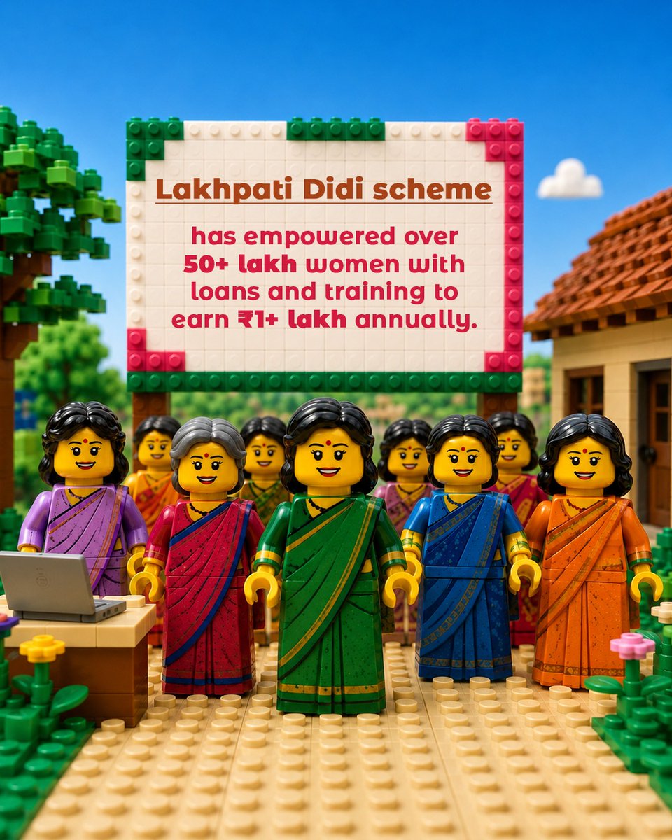 BJP4Maharashtra's tweet photo. LEGO of your doubts: Maharashtra is thriving. 🪷