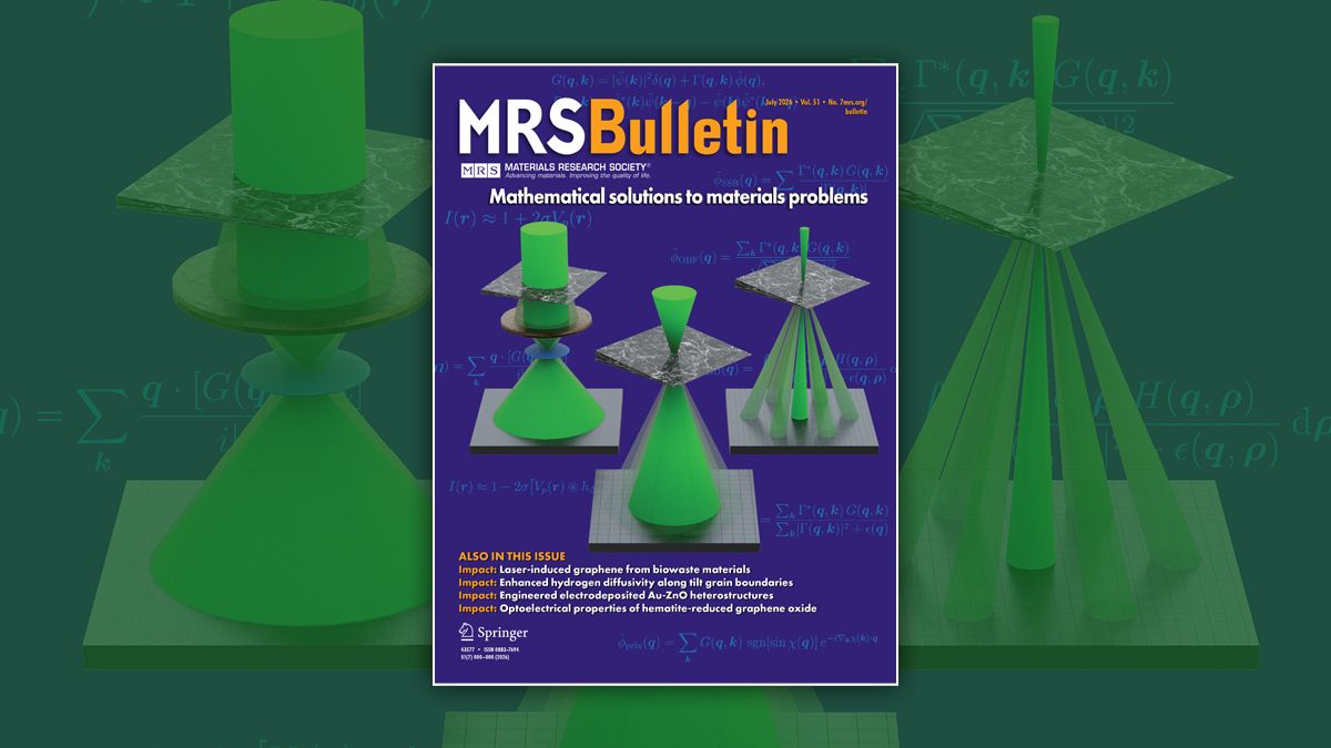 MRSBulletin's tweet photo. π΅ππ πππππ! The July issue of #MRSBulletin covers #MathematicalSolutions to #MaterialsProblems. The introduction by guest editor Dr. Artur Braun is free to read! A thank you to co-guest editors, Drs. W. Craig Carter and Malena Espanol, who worked on this theme also! https://t.co/g9JrqLvv5p