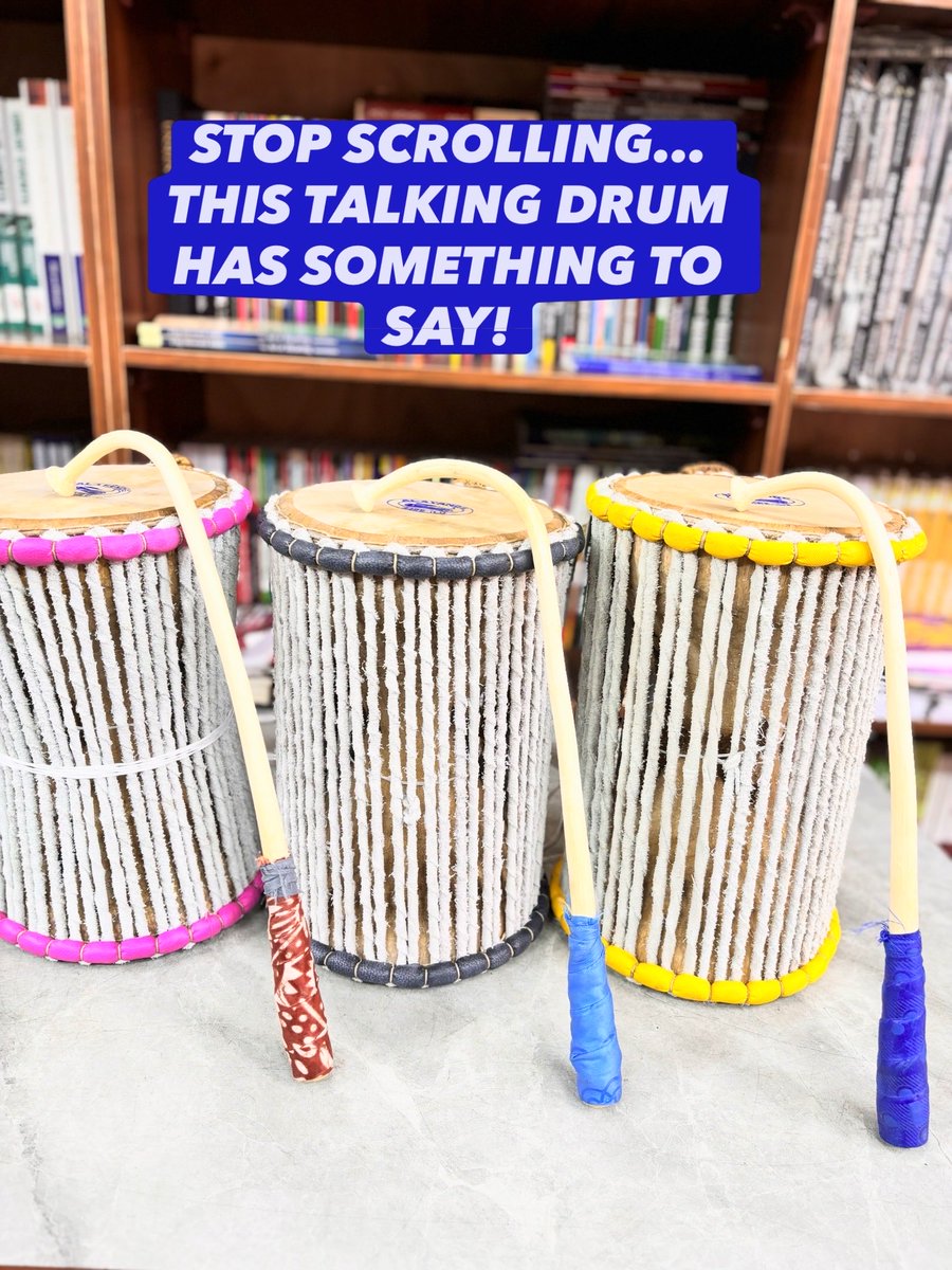 hovbooks's tweet photo. THIS DRUM DOESN’T JUST MAKE SOUND… IT TALKS. 

Imagine owning a piece of African culture that can speak through rhythm. ❤️

Our talking drums are available NOW! Perfect for performances, cultural events, celebrations, gifting… https://t.co/4WF5dMKnzR