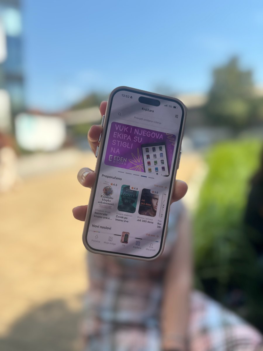 EdenBooks_'s tweet photo. Šta prvo tražite kada otvorite aplikaciju za čitanje?

Preporuke, nove naslove ili omiljene autore? U Eden Books sve je na jednom mestu.

#EdenBooks #DigitalnoČitanje https://t.co/p4AZ1qZzYQ