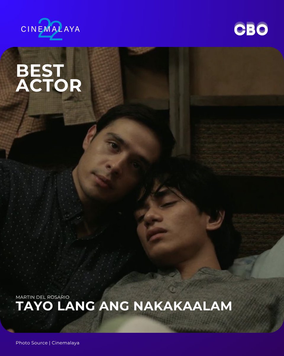 cbo_channel's tweet photo. Martin Del Rosario wins Best Actor for 'Tayo Lang Ang Nakakaalam' at #Cinemalaya2026 https://t.co/AMYJxgeamj