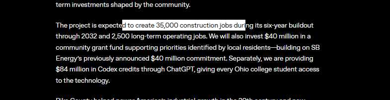 VioletXNS's tweet photo. im the plumber dev (7mil ath)

openai just posted a new article about them investing INSANE amounts to fund new construction jobs 

in 2016 we were trading against majority plumbers

In 2026, it will be construction workers because of the insane demand

https://t.co/a6S1EYvxpe https://t.co/kpELXkFMTD