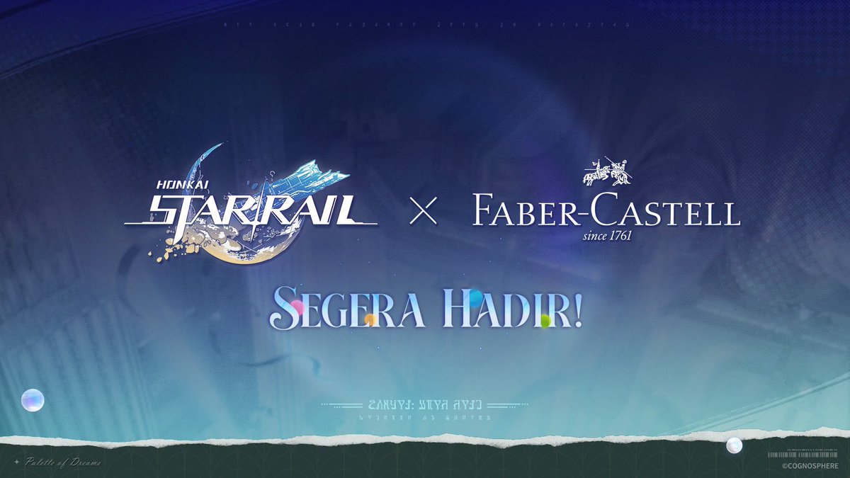 StarRailVerse1's tweet photo. New HSR x Faber Castell collab announcement (Indonesia)

#HonkaiStarRail https://t.co/NRVitWU0I4